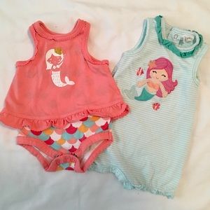 Starting Out Mermaid Outfits lot of 2 Newborn